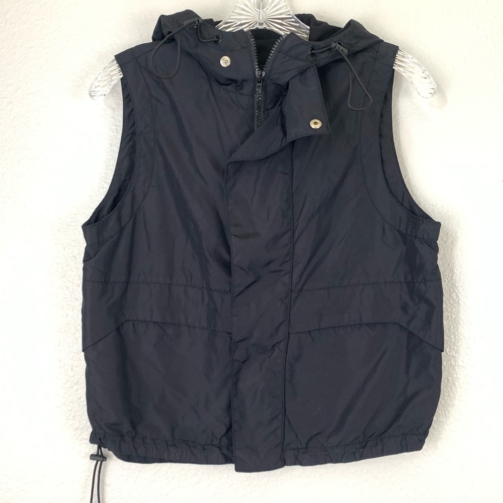 Ralph Lauren Black Hooded Sleeveless Jacket Vest